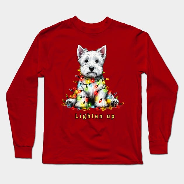 Lighten up Scottish Terrier Long Sleeve T-Shirt by ZogDog Pro